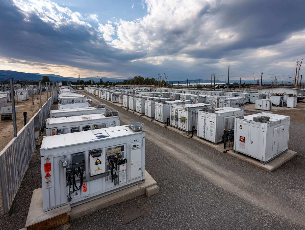 Batteriespeicher-Anlage mit Containern